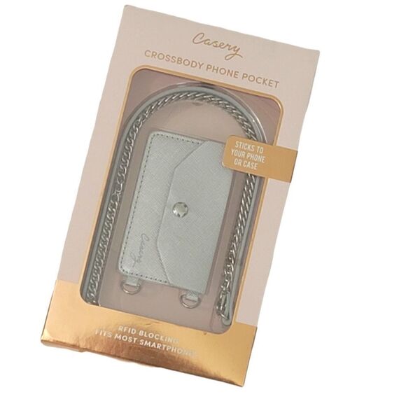 Casery Crossbody Phone Pocket in Silver - Picture 1 of 3